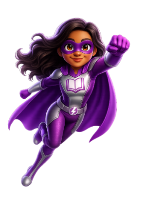 Rosa, the BrainBolt Kids reading hero